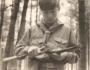 Scout Sharpens His Hatchet
