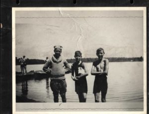 Scouts Pose At Waterfront 