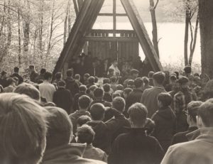Scouts Attend Religious Services in the Woods