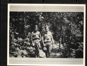 Scouts Pose on Trail at Camp Russell