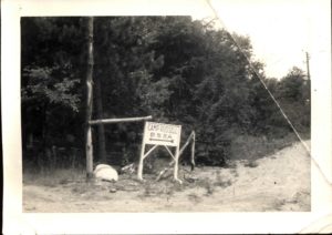 Camp Russell Sign From Road