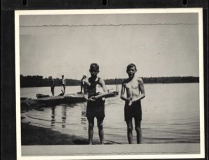 Scouts Stop For Photo at Waterfront