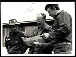 Scout Leaders Look Over Paperwork