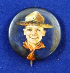 Plastic Smiling Scout Pin