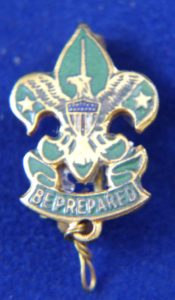 Green and Gold B.S.A. 'Be Prepared' Pin