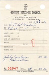 Jubilee Jamboree Deposit Receipt
